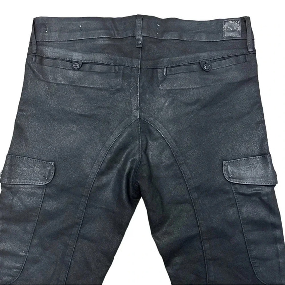 Habitual Denim Annex Onyx High Rise Cargo Pants Skinny Zipper Leg Stretchy - Picture 6 of 12